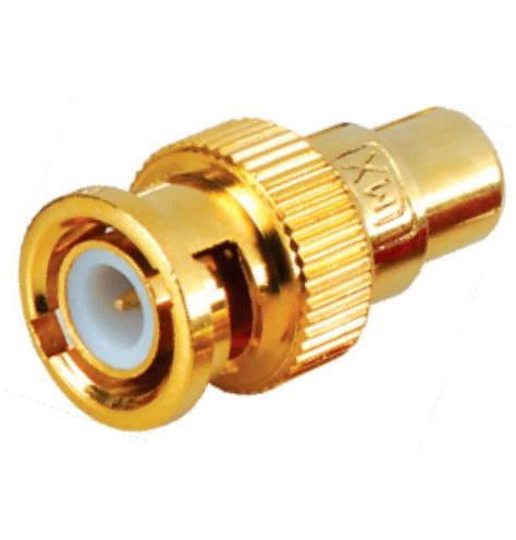 Bnc Male To Rca Female Connector Gold Plated For Audio And Original