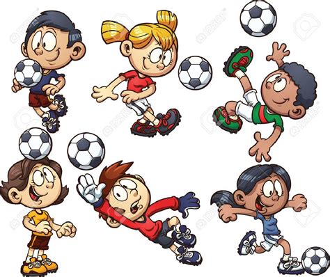 Pin By Pam Gray On Baby Learning Kids Vector Cartoon Kids Kids Soccer
