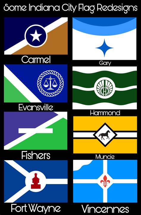 I Redesigned The Flags Of Some Indiana Cities Rindiana