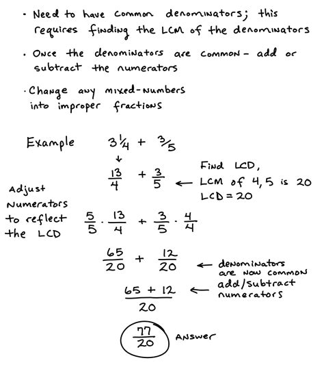 When adding unlike fractions, you need to find a common denominator so you can add the two the above steps work great for proper and improper fractions, but what about adding fractions with whole numbers?adding mixed fractions is actually quite. Adding and Subtracting Fractions - Algebra Test Helper