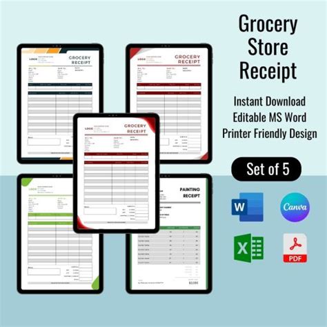 Grocery Store Receipt Template Blank In Pdf Excel And Word