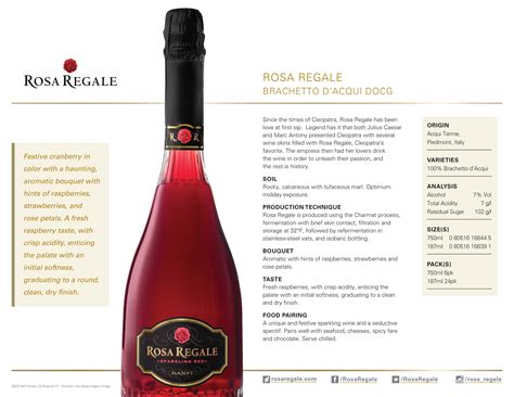 Rosa Regale Sparkling Red Brachetto Dacqui Docg Banfi Wines Usa