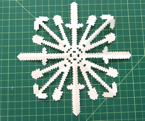 Minecraft Paper Snowflakes 4 Steps With Pictures Instructables
