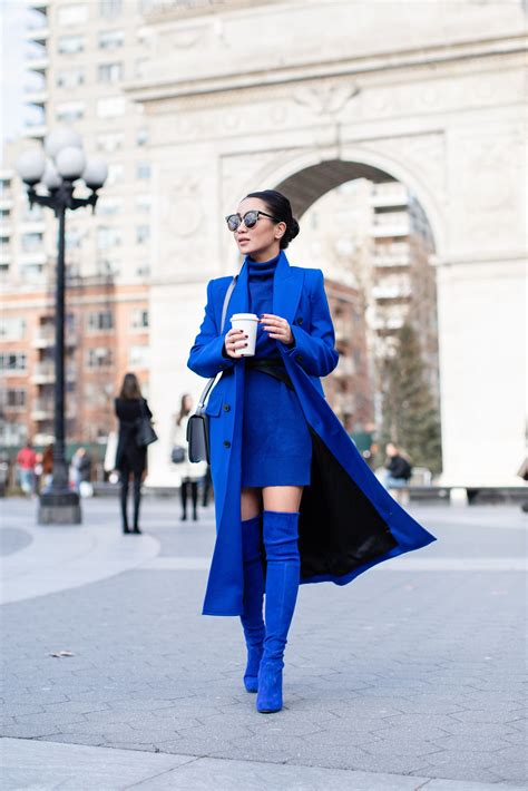 Monochromatic Blue Winter Style Wendy S Lookbook Monochromatic