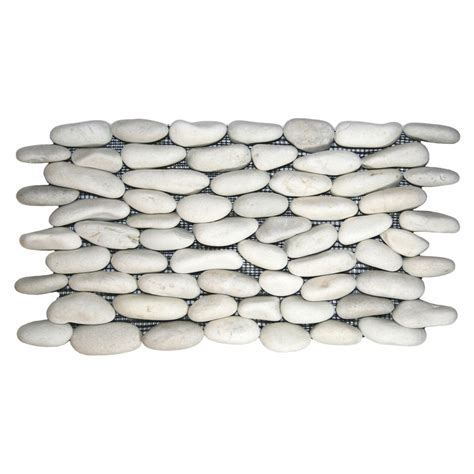 White Standing Pebble Tile Subway Tile Outlet