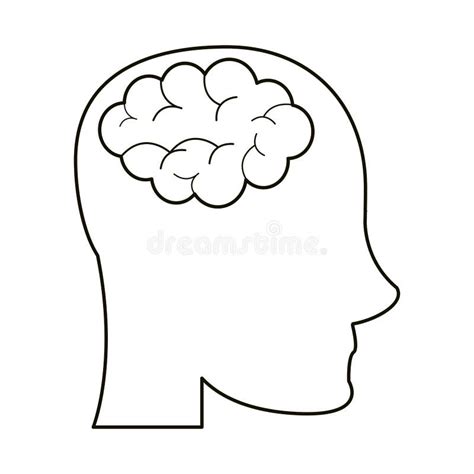 Person Head Brain Think Outline Stock Vector Illustration Of Creative