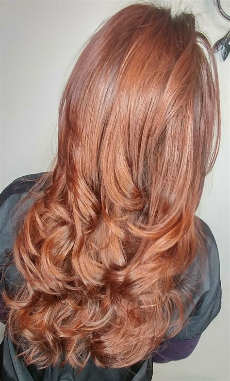 Metallic Red Hair Dye Fashion Style