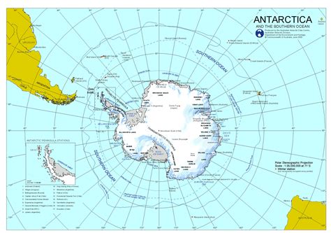 Mapa Físico De La Antártida Tamaño Completo Ex