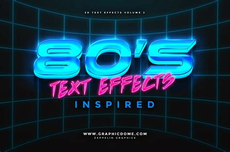 80s Text Effects ~ Add-Ons on Creative Market