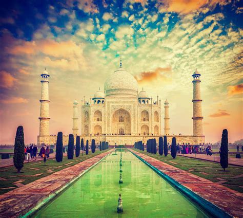 Taj Mahal On Sunrise Sunset Agra India Editorial Stock Photo Image