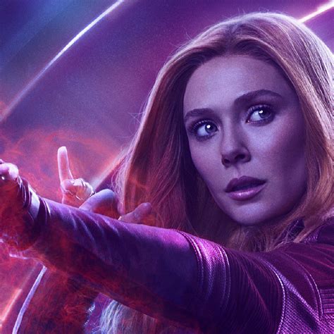2048x2048 Wanda Maximoff In Avengers Infinity War New Poster Ipad Air