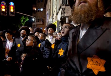 Holocaust Images In Ultra Orthodox Protest Anger Israeli Leaders The