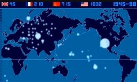 The Rise Of Nuclear Bombs Amazing Time Lapse Map Reveals 2056 Wmds