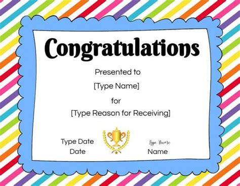 Free Congratulations Certificate Template Customize Online For