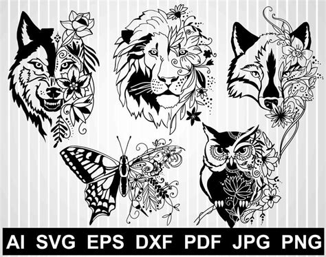 Download Owl silhouette Butterfly svg files for cricut Wolf mandala ...