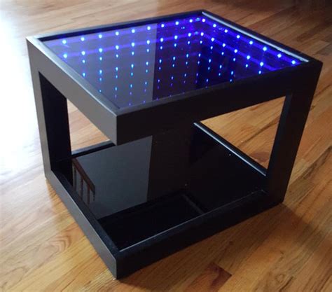 Black Coffee Table With Cool Illusion Lights Featuring Etsy Espelho