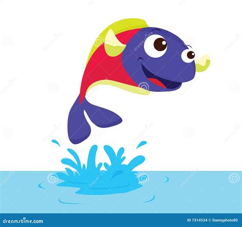 Jumping Fish Stock Illustration Illustration Of Animal 7314534