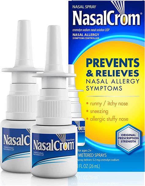 Nasalcrom Nasal Spray Allergy Symptom Controller 200 Sprays 88 Fl Oz 2 Pack
