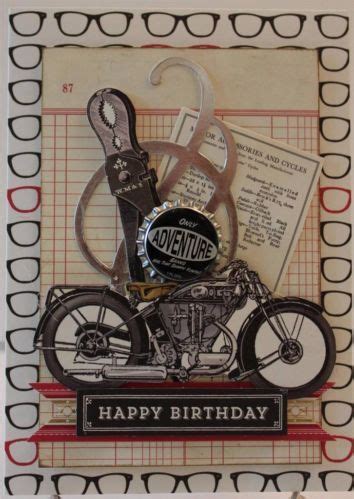 Men and women often find different styles of humor entertaining. Happy Birthday for Him Vintage Motorcycle Handmade ...