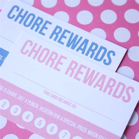 Printable Chore Punch Cards By Printyourparty On Etsy
