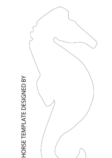 seahorse template large printable