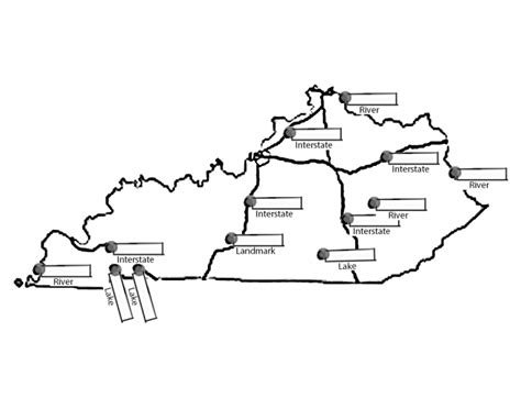 Brock1 Kentucky Physical Map Printable