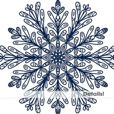 Frozen Snowflake Clipart Intricate Snowflakes Christmas Etsy Canada