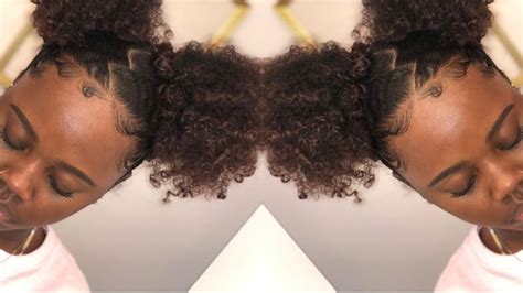 How To Two Natural Puffs With Zig Zag Part Space Buns
