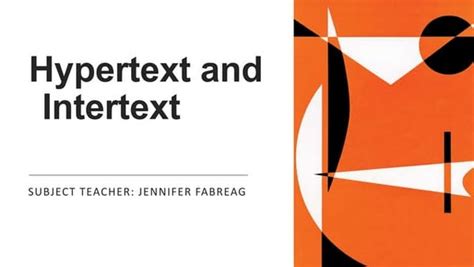 Lesson Hypertext And Intertext
