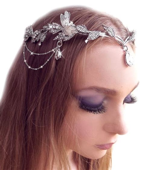 Crystal Tiara Fairy Tiara Bridal Jewelry Circlet Butterfly Etsy