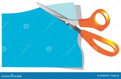 Scissors Cut Paper Stock Photo Image 20085940