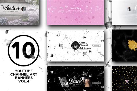 10 Youtube Channel Art Banners Vol4 Creative Daddy