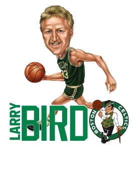 Larry Bird Retro Vintage Caricature Basketball T Shirt png image