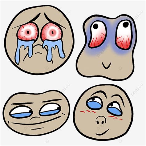 Rage Comics Clipart Vector Expression Pack Rage Comic Style Cry Emoticons Rage Comic Face