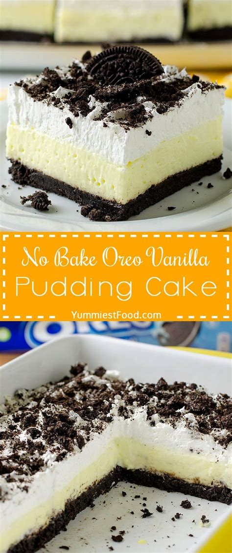 7 ingredients and a little free time is all you need to make frozen oreo dessert. NO BAKE OREO VANILLA PUDDING CAKE - Quick and easy NO BAKE dessert recipe with only a few ...