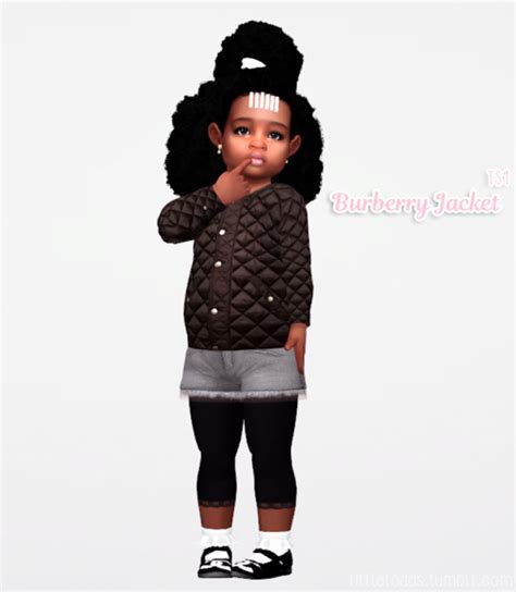 Burberry Jacket Ts4 Toddler Sims 4 Cc Kids Clothing Sims 4 Toddler
