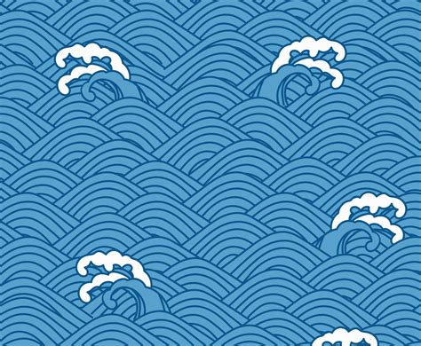 Japanese Wave Pattern Vector At Collection Of