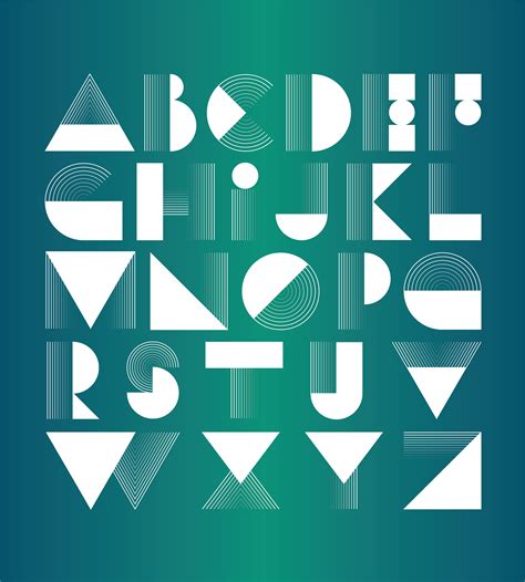 Geometric Typeface Design On Behance Geometric Font Typography Logo