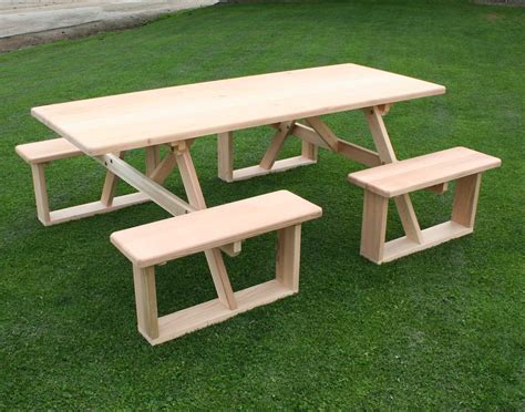 Uline stocks a wide selection of picnic tables and commercial picnic tables. Red Cedar Walk-In Picnic Table