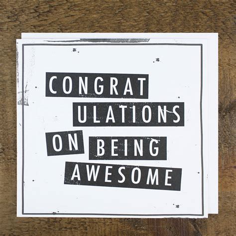 Awesome Congratulations Card By Zoe Brennan