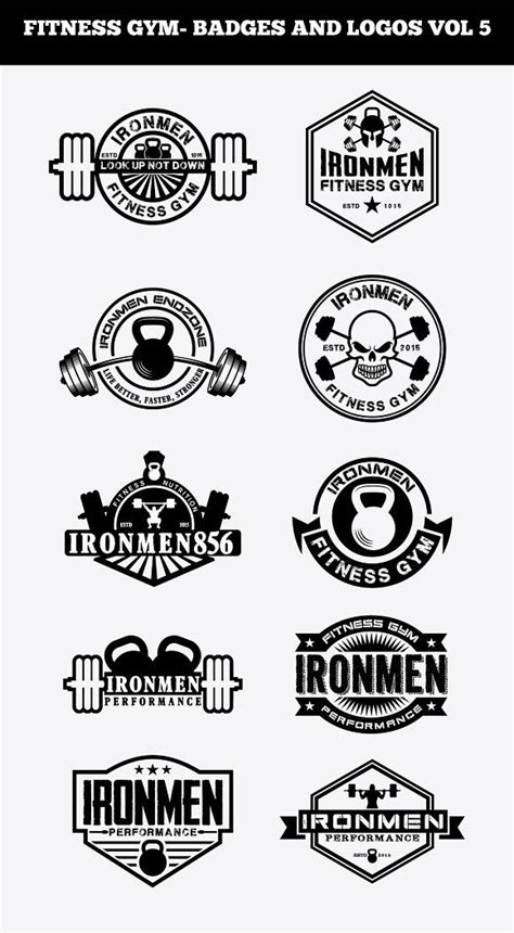 Fitness Gym Badges And Logos Vol5 Gym Badges Gym Workouts Badge Logo