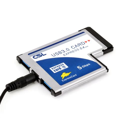 CSL Computer USB 3 0 Super Speed PCMCIA Express Card Karte 34mm 2 Port