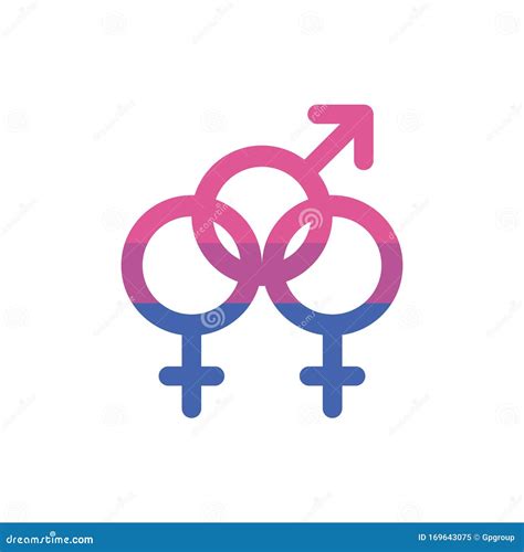 Diseño Vectorial De Símbolo Bisexual Aislado Ilustración Del Vector