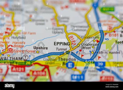 Epping Shown On A Road Map Or Geography Map Stock Photo Alamy