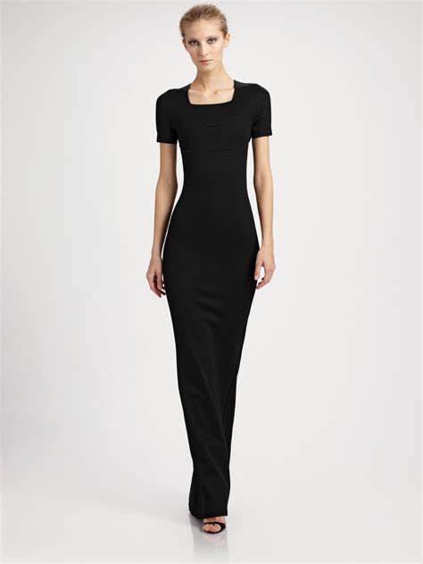Shop dress shirts for men in a variety of styles including slim fit and short sleeves in a variety of sizes. Lyst - Jil Sander Fitted Long Jersey Dress in Black