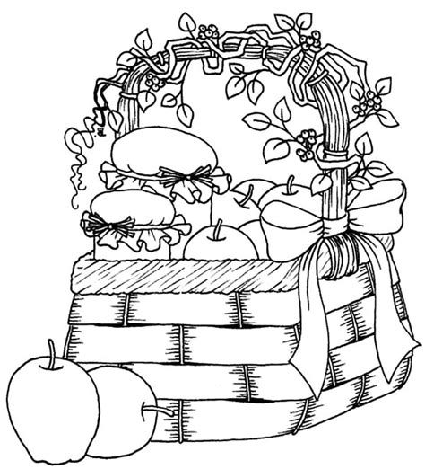 Beautiful Apple Basket Coloring Pages Best Place To Color Coloring