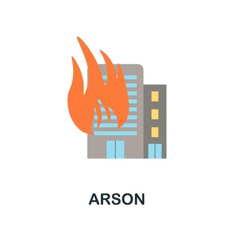 Premium Vector Arson Flat Icon Simple Element From Protest Collection
