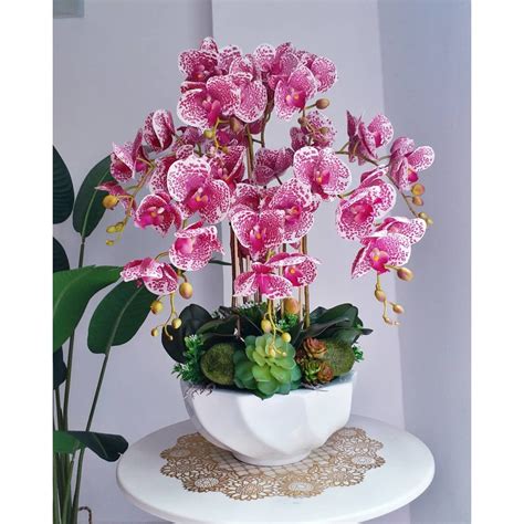Pacakkan tangkai bunga orkid mengikut idea gubahan. Bunga Hiasan Orkid 1 Tangkai 6 Kuntum Bunga Artificial ...