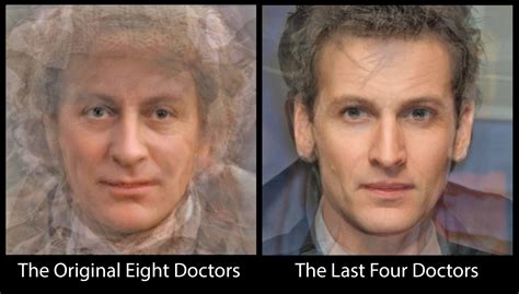 Facial Composite Of The Original 8 Doctor Who Actors And The 4 Latest