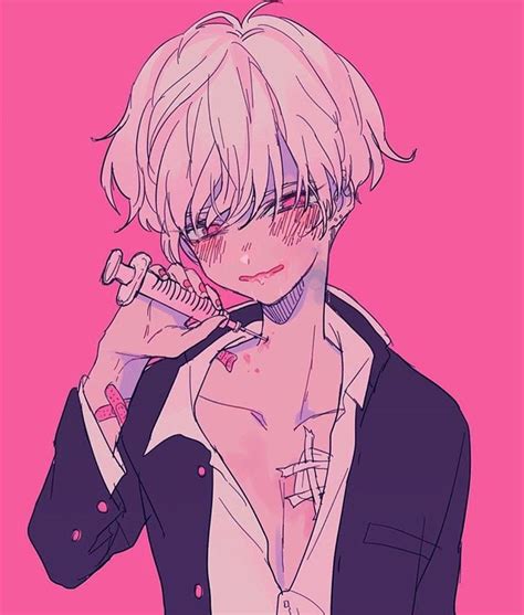 Pink Anime Aesthetic Boy